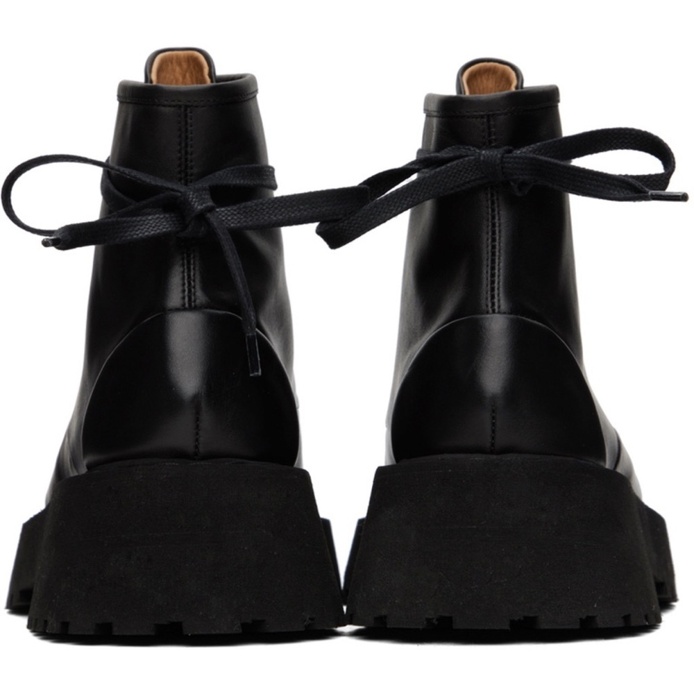 Marsell Black Micarro Lace Up Leather Black Boots Brand New 🖤✨ EU size 40.5 - Picture 4 of 9